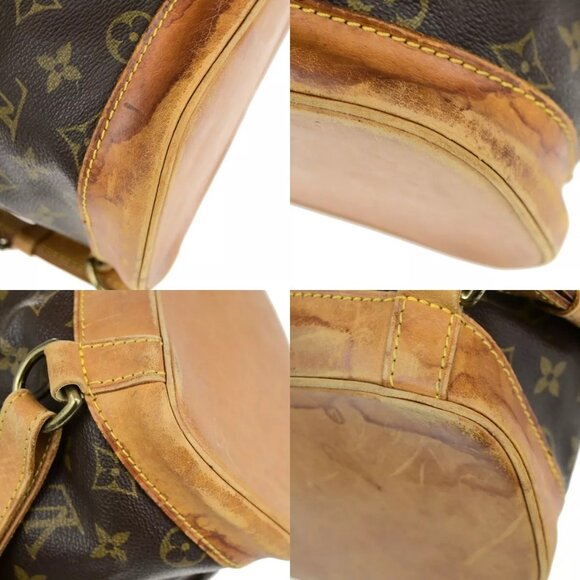 LOUIS VUITTON Montsouris GM Backpack Bag Monogram Leather Brown M51135 85ED205 main image 11